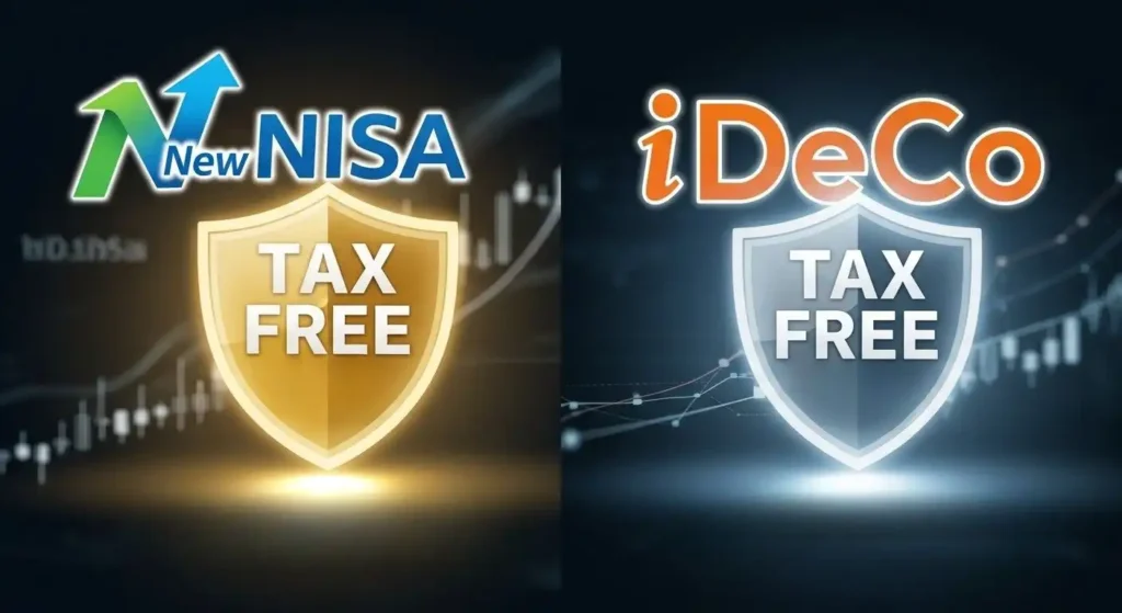 資産を守る盾としてのNISA・iDeCoイメージ図