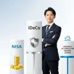 公務員の資産形成におけるNISA、iDeCo、財形貯蓄の3大制度を比較検討するイメージ図